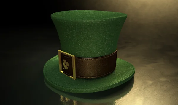 Zelený skřítek shamrock hat — Stock fotografie