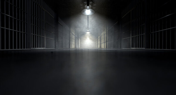 Jail Corridor And Cells