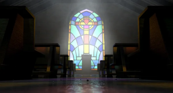 Stained Glass Window Church — Stock Photo, Image