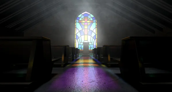 Stained Glass Window Church — Stock Photo, Image