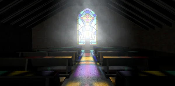 Stained Glass Window Church — Stock Photo, Image