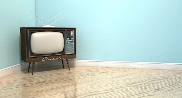 Vieille télévision classique dans une chambre — Photo