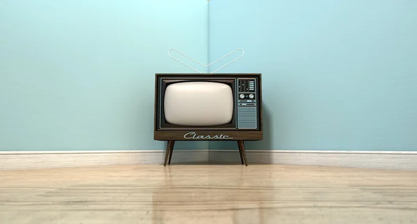 Vieille télévision classique dans une chambre — Photo