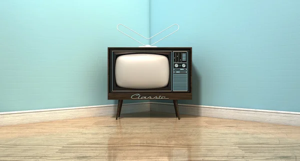 Vieille télévision classique dans une chambre — Photo