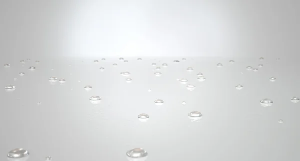 Капли воды на белом — стоковое фото