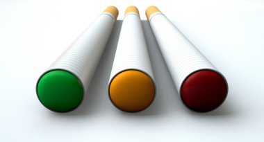 Elektronik sigara trafik ışığı kavramı