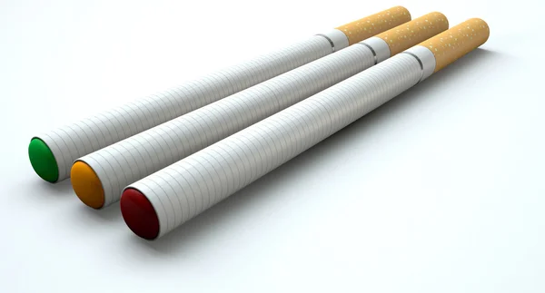 Elektronisk cigarett trafikljus koncept — Stockfoto