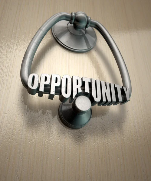 Opportunity Knocks Door Knocker — Stock Photo, Image