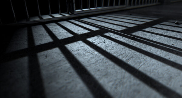 Jail Cell Bars Cast Shadows
