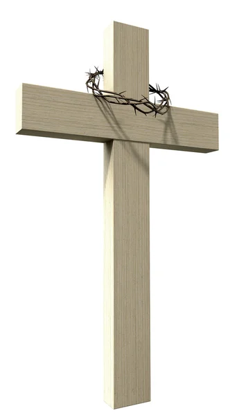 Crucifijo con una corona de espinas — Foto de Stock