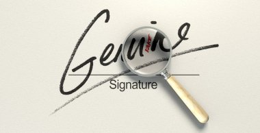 Genuine Fake Signature clipart