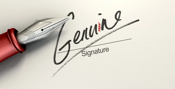 Genuine Fake Signature — Stock Photo, Image