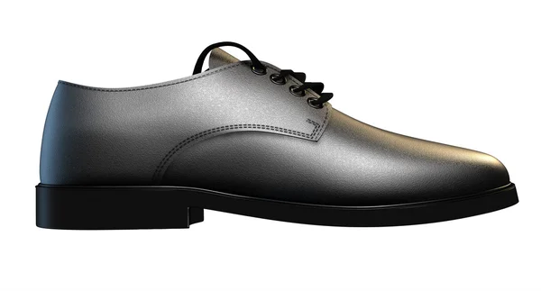 Formalne czarne skórzane buty — Zdjęcie stockowe