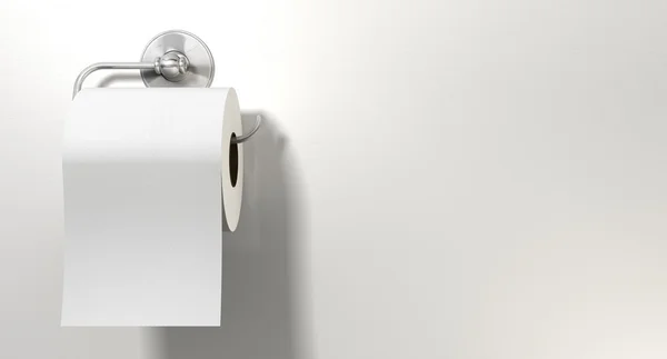 Papier toaletowy na wieszaku chrom — Zdjęcie stockowe