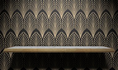 Boş Art Deco Raf duvara