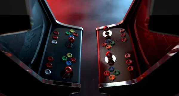 Máquina de arcade duelo oposto — Fotografia de Stock