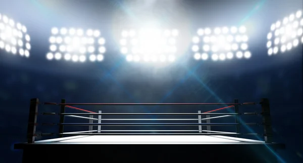 Anel de boxe na arena — Fotografia de Stock
