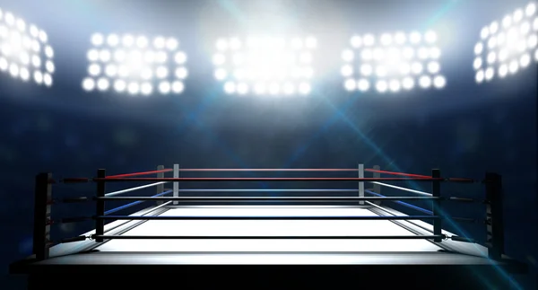 Boxing Ring In Arena — Stock Photo, Image