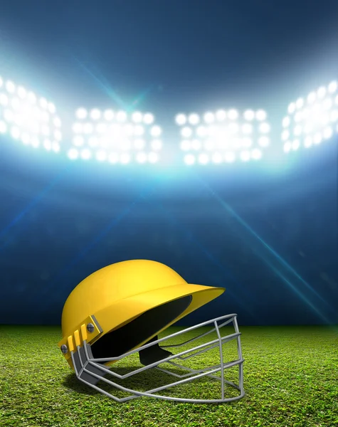 Крикет стадіон і шолом — стокове фото