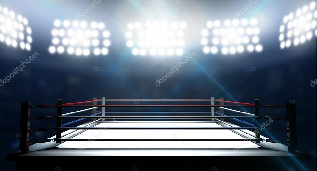 Boxing Ring In Arena