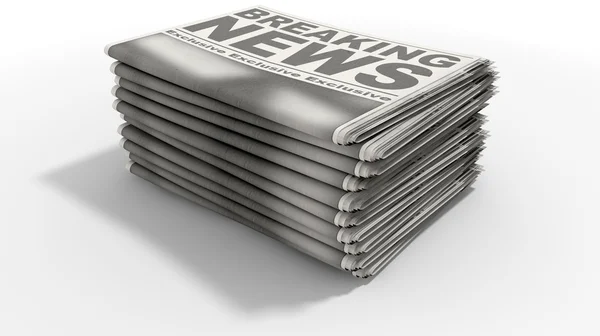Gazete yığın Breaking News — Stok fotoğraf