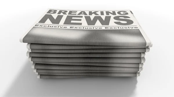 Gazete yığın Breaking News — Stok fotoğraf