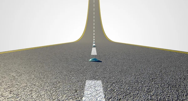 Road Curved Upward — Stock Photo, Image