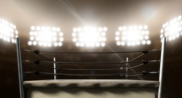 Vintage Boxing Ring In Arena — Stock Photo, Image