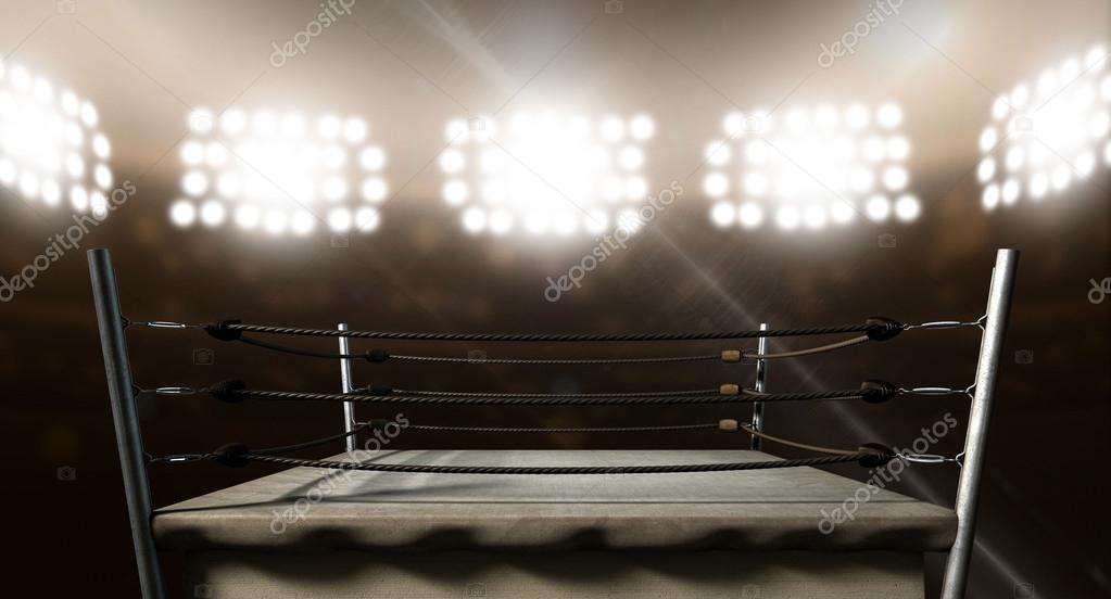 Vintage Boxing Ring In Arena