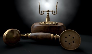 Vintage telefon karanlık paçayı