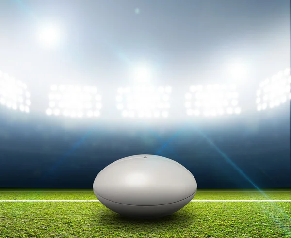 Stadion Rugby i piłki — Zdjęcie stockowe