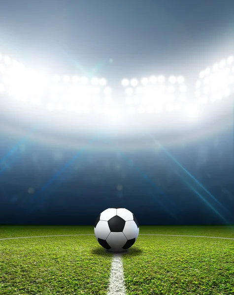 Stadium And Soccer Ball — Stock Photo, Image