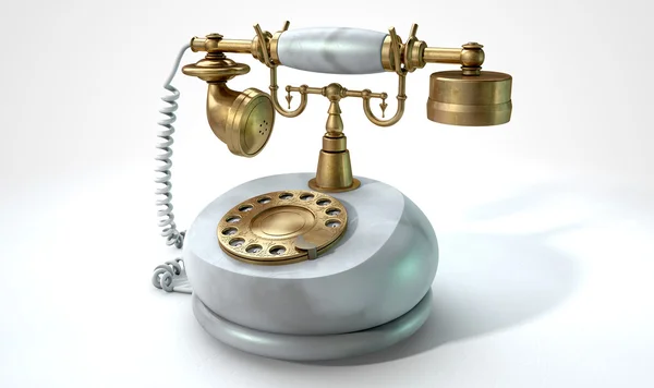 Старовинних мармурових телефон — стокове фото