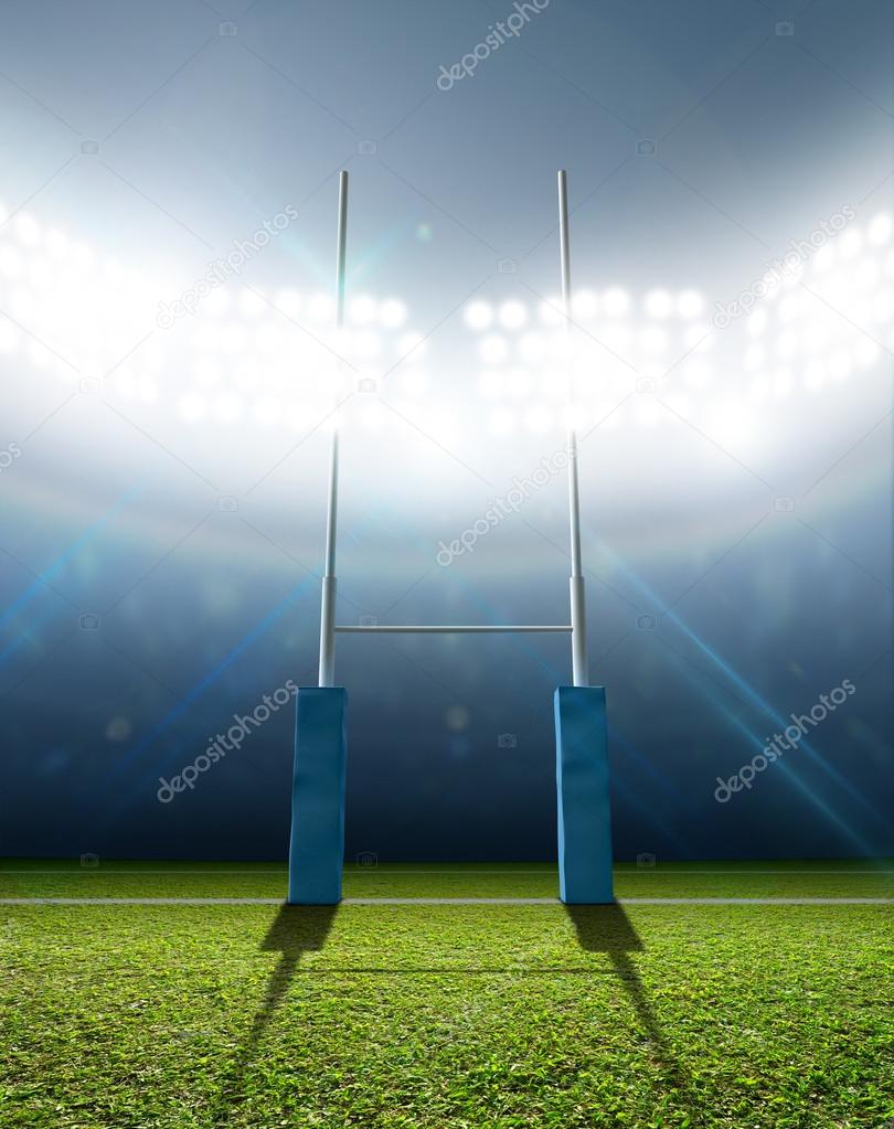 Rugby Stadium And Posts