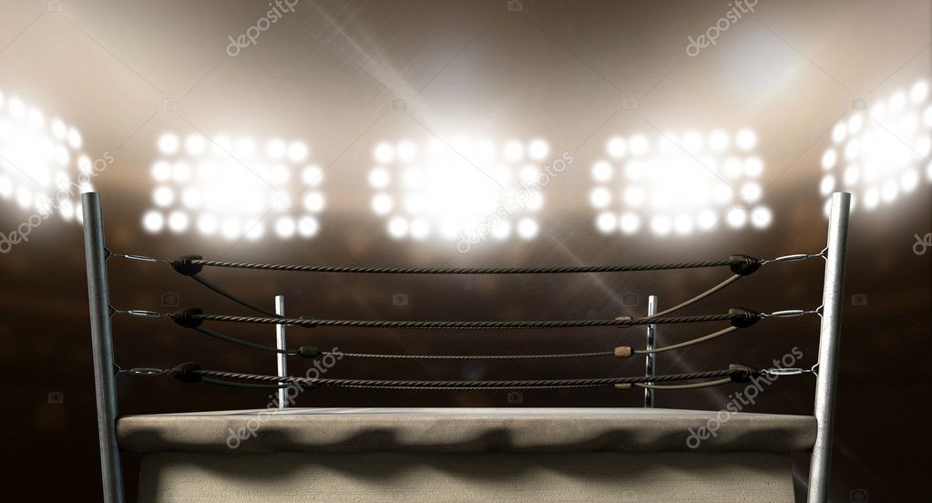 Vintage Boxing Ring In Arena