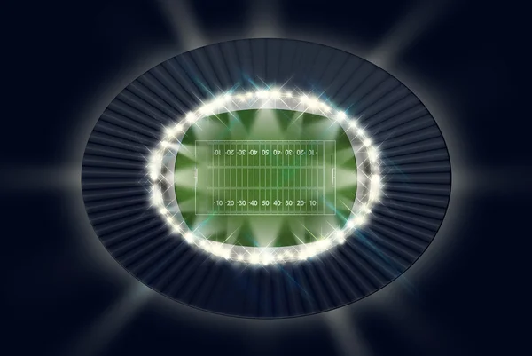 Football Stadium Night — 图库照片