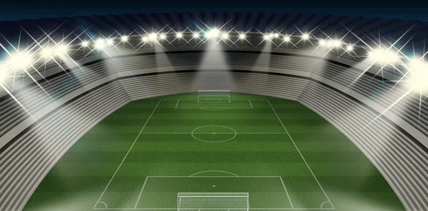 Estadio de fútbol noche — Foto de Stock