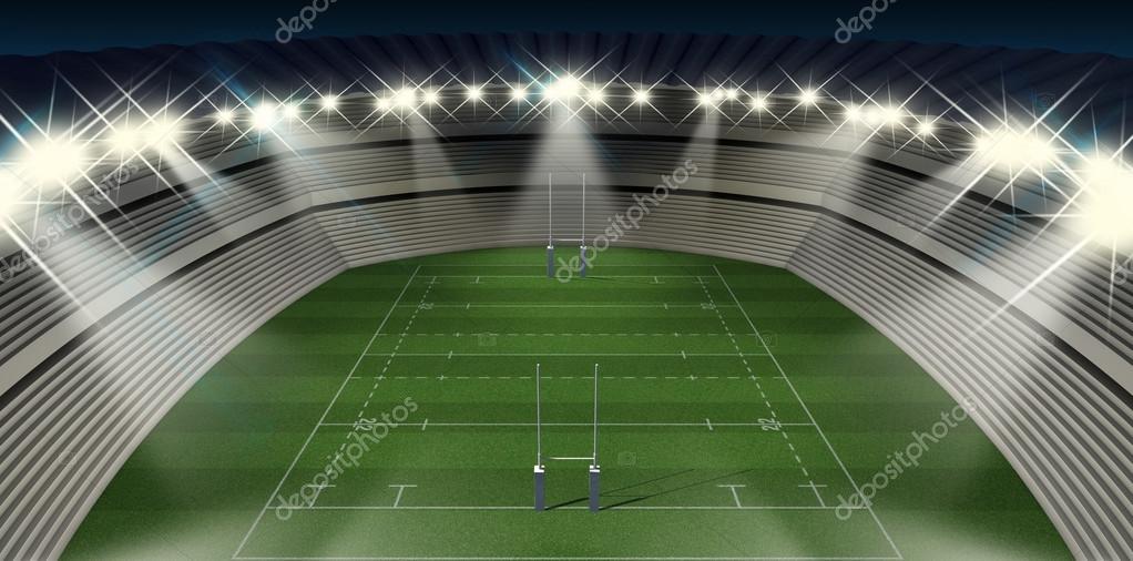 Rugby Stadium Night — Stock Photo © albund 65514351