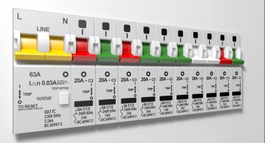 Electrical Circuit Breaker Panel clipart