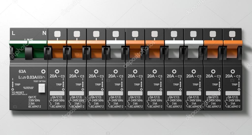 Electrical Circuit Breaker Panel Stock Photo by ©albund 65815249