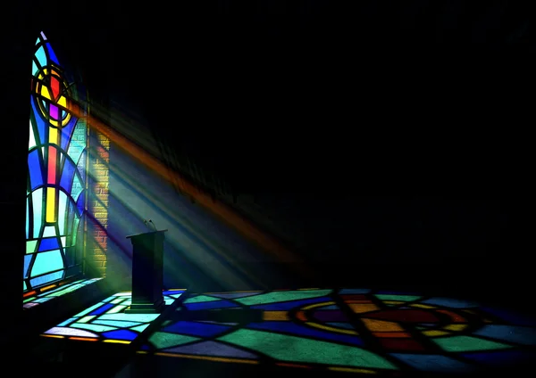 Stained Glass Window Church — Stock Photo, Image