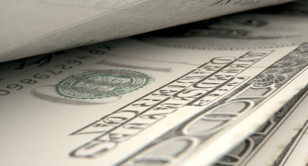 Gescheiden bankbiljetten Close-up Detail — Stockfoto