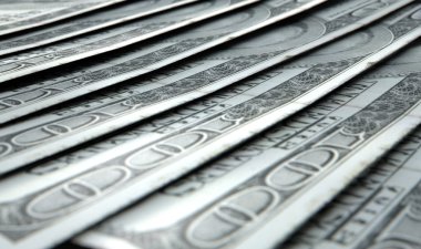 Lined Up Close-Up Banknotes clipart