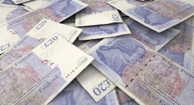 Dağınık banknot kazık