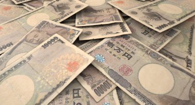 Dağınık banknot kazık