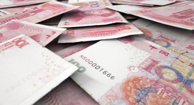 Dağınık banknot kazık