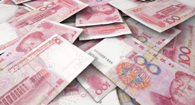 Dağınık banknot kazık