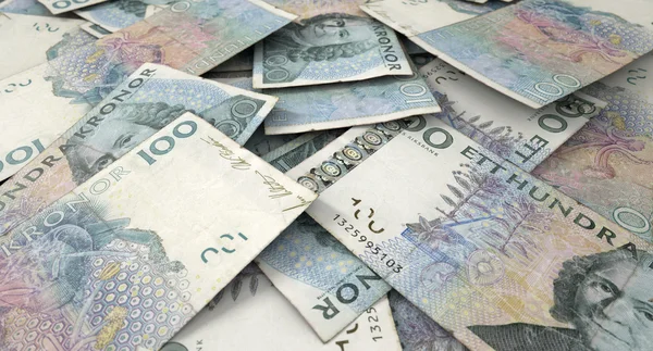 Rozproszone stos banknotów — Zdjęcie stockowe