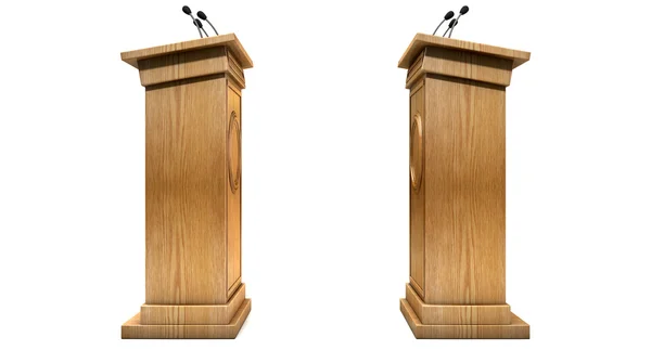 Przeciwstawnych debaty na podium — Zdjęcie stockowe