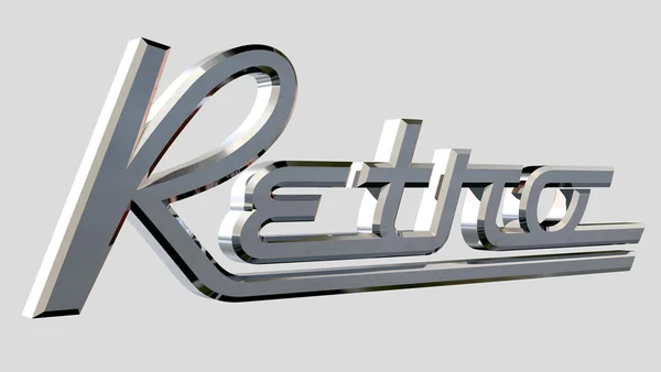 Retro Chrome Badge — Stock Photo, Image